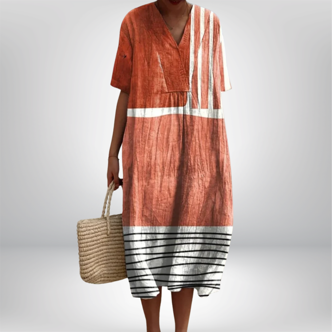 Dorota | Elegante Geometrische Jurk