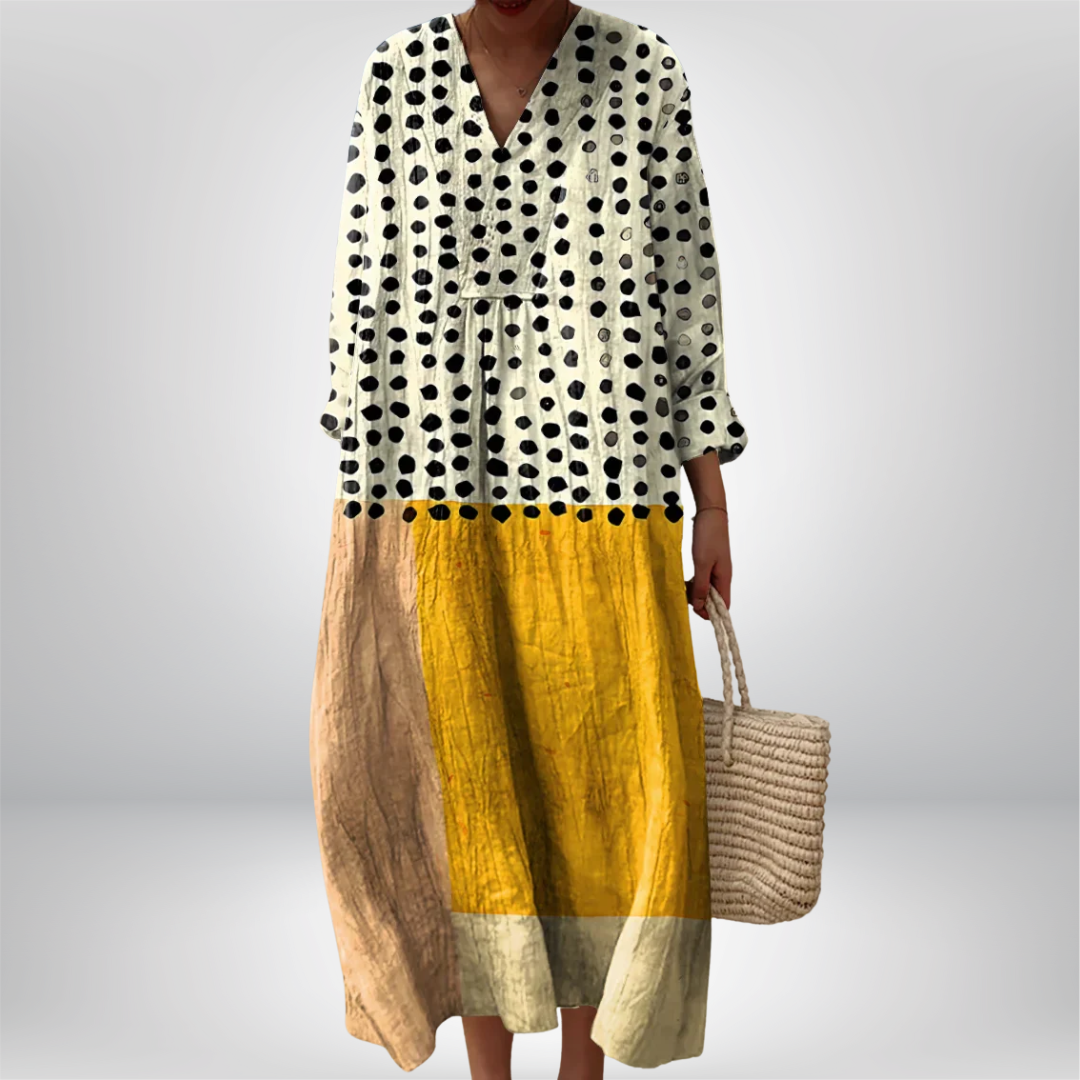 Beata | Elegante Geometrische Jurk