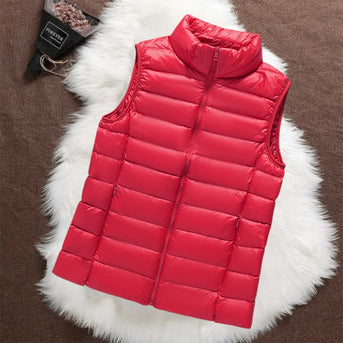 Isa Gevoerde Gilet | Rood
