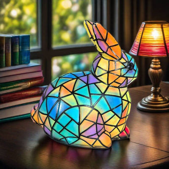 Bel | Kleurrijke Konijnenlamp van Glas