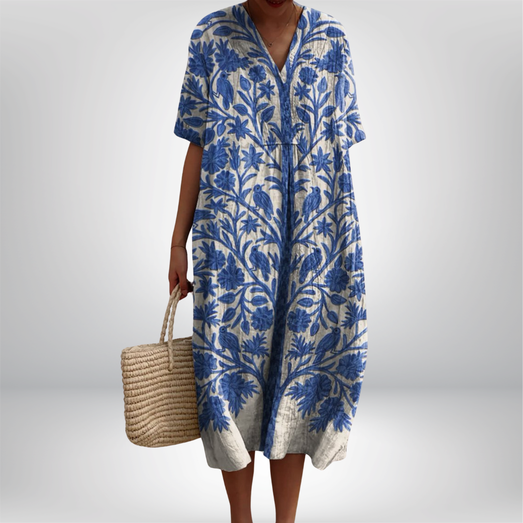 Anouk | Vintage Jurk met Bloemenpatroon