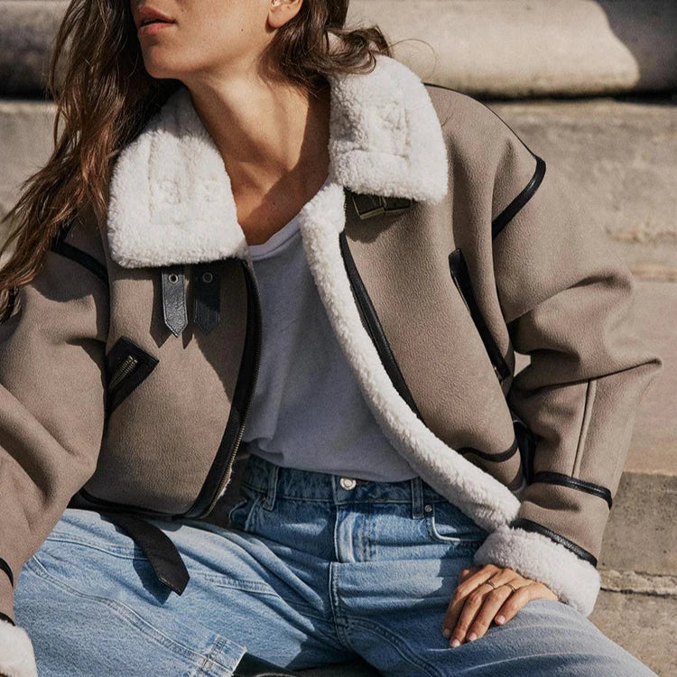 Bellini | Universele leren jas in kaki