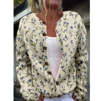 Marie | Elegante cardigan met print