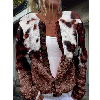 Corinne | Elegante cardigan met print