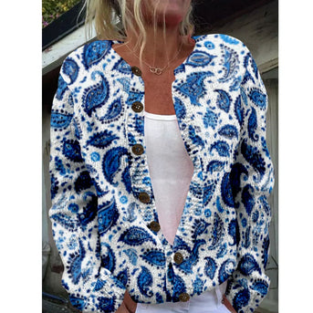 Giselle | Elegante cardigan met print