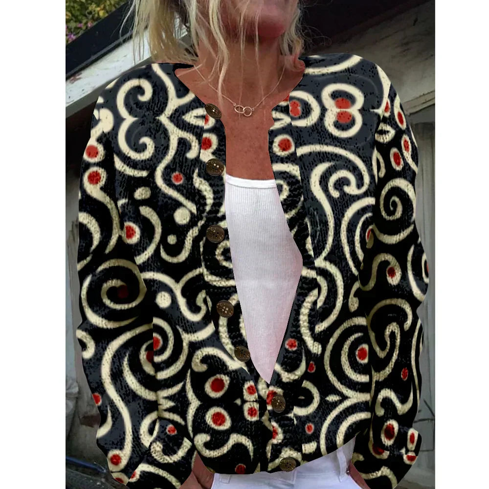 Gaby | Elegante cardigan met print