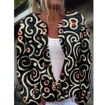 Gaby | Elegante cardigan met print