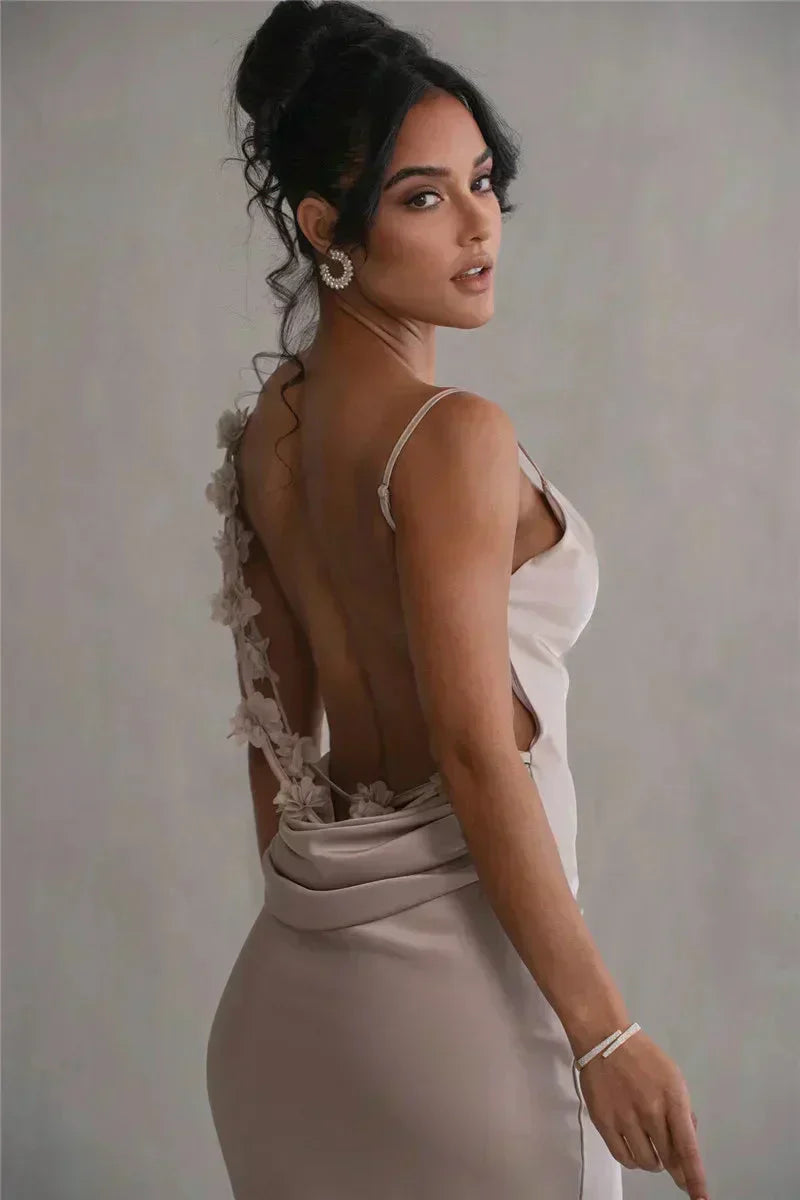 Cassiane - Satijn Bloemenjurk