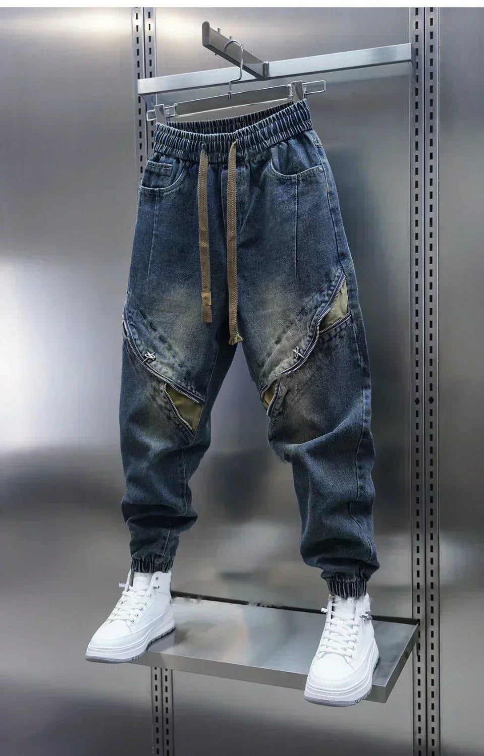 Laurent™ | Baggy Denim Broek met Tailleband