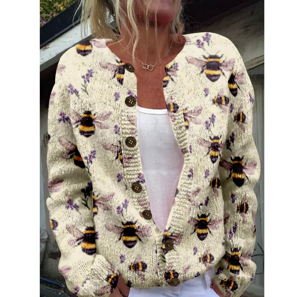 Lotta | Elegante cardigan met print