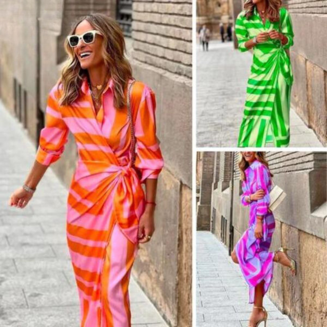 Helmi -| Lente-Zomer Jurk Modieus met Patroon