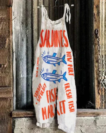 Marini™ | Overall met Sardine Motief – Japanse Kunst en Elegantie