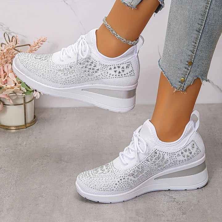 Giselle – Orthopedische Sneakers met Glanzende Kristallen