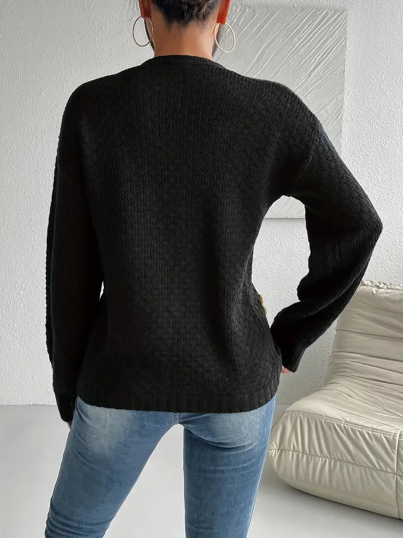 Ann | Cardigan met bloemenprint en open voorkant