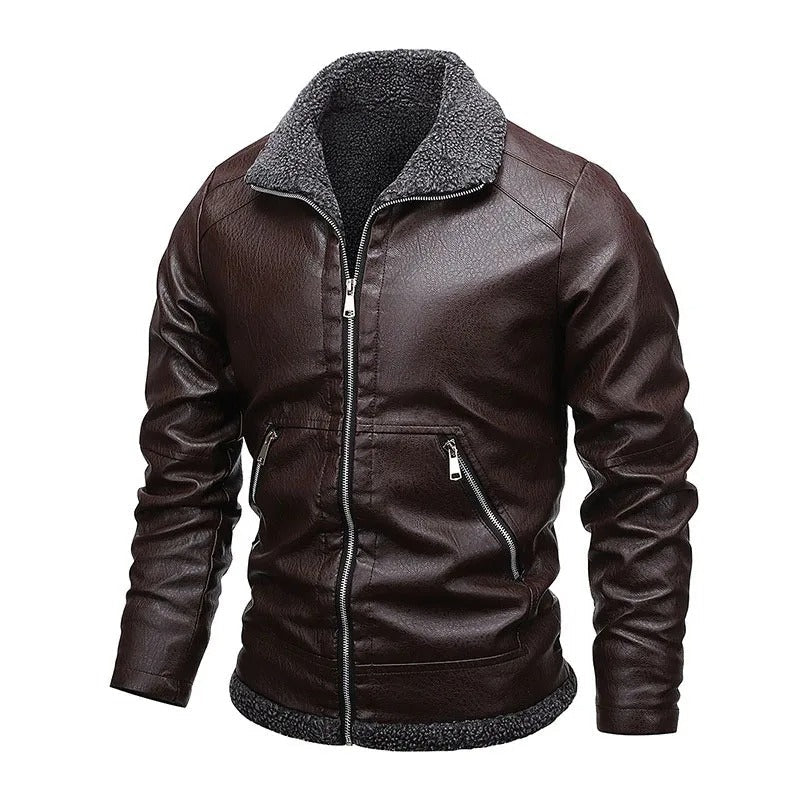 Stanor – Casual Leren Fleece Jacket