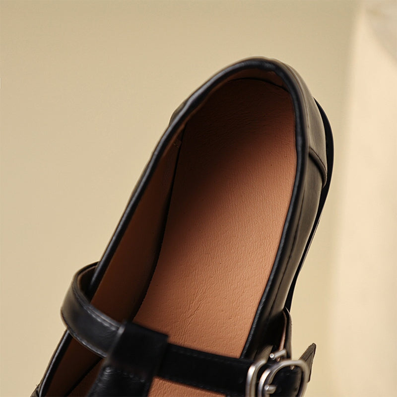 Christabel™ | Handgemaakte Mary Jane schoenen met T-band