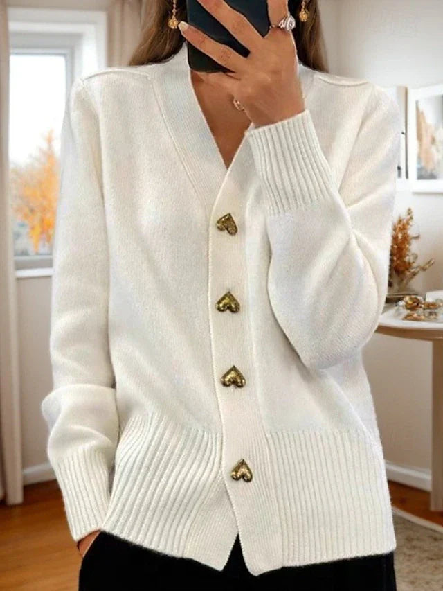 Adele | Elegante Cardigan met Hartvormige Knopen