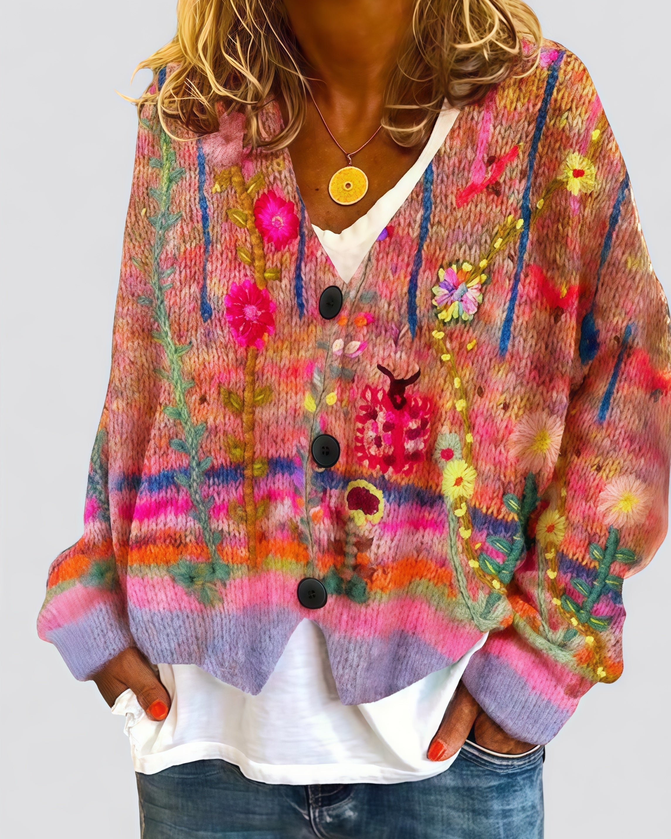 Callie | Elegante cardigan met bloemen