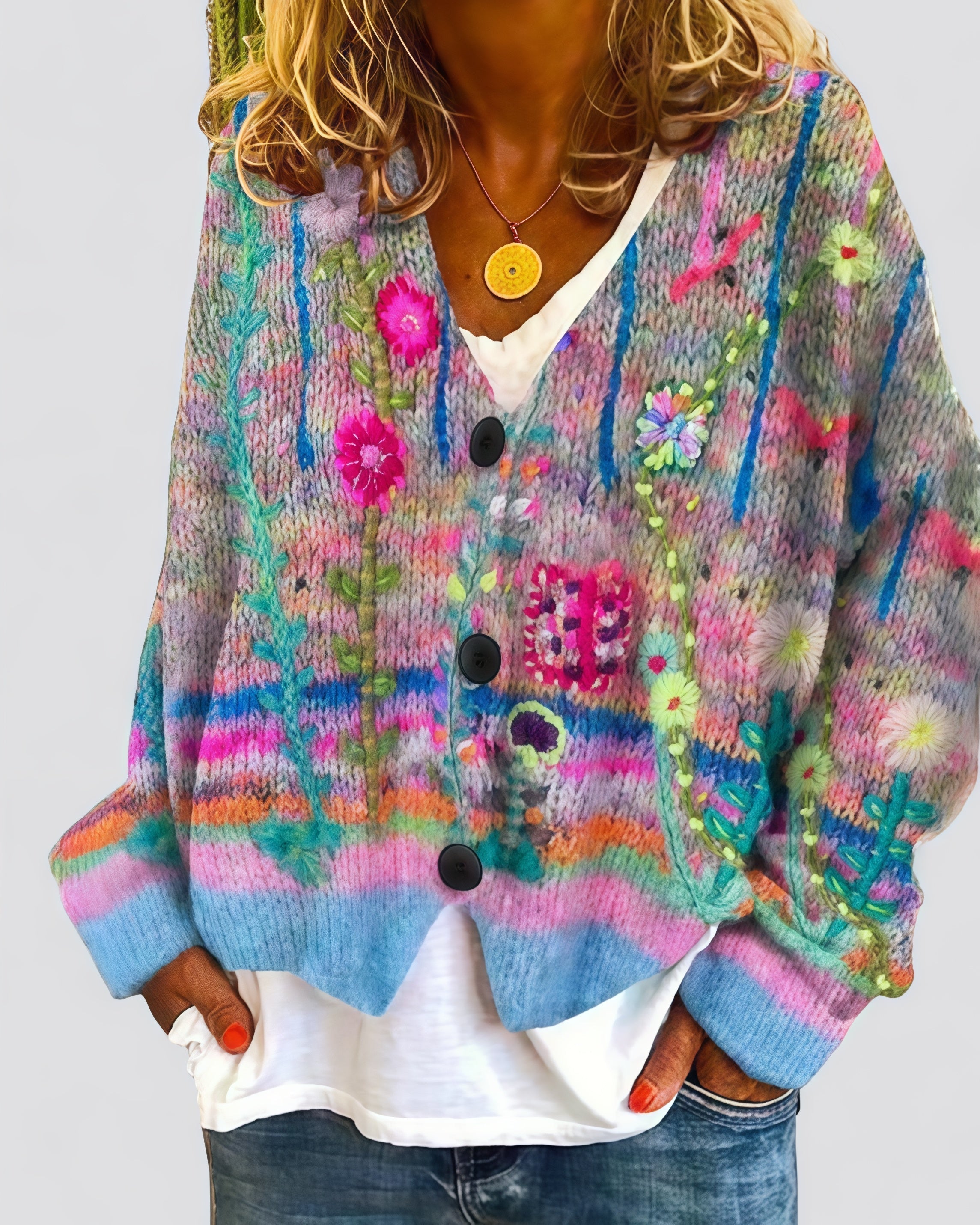 Callie | Elegante cardigan met bloemen
