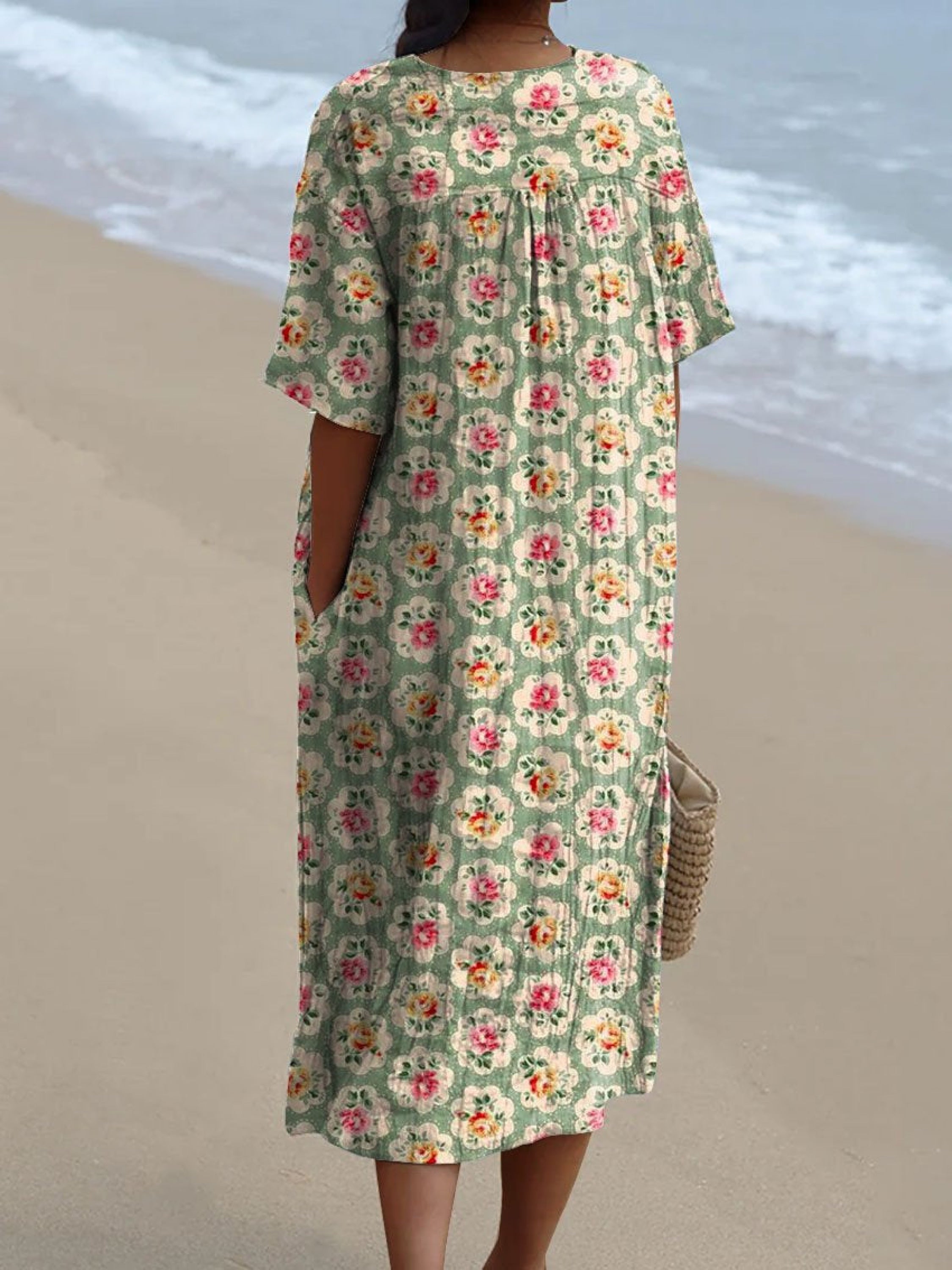 Femke | Vintage Jurk met Bloemenpatroon - Beperkte Editie